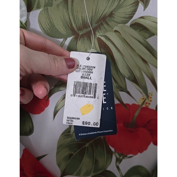 NWT Anne Cole White Floral Print Beach Summer Cover-Up Swimwear Womans Sz Small - Picture 3 of 6